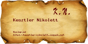 Kesztler Nikolett névjegykártya